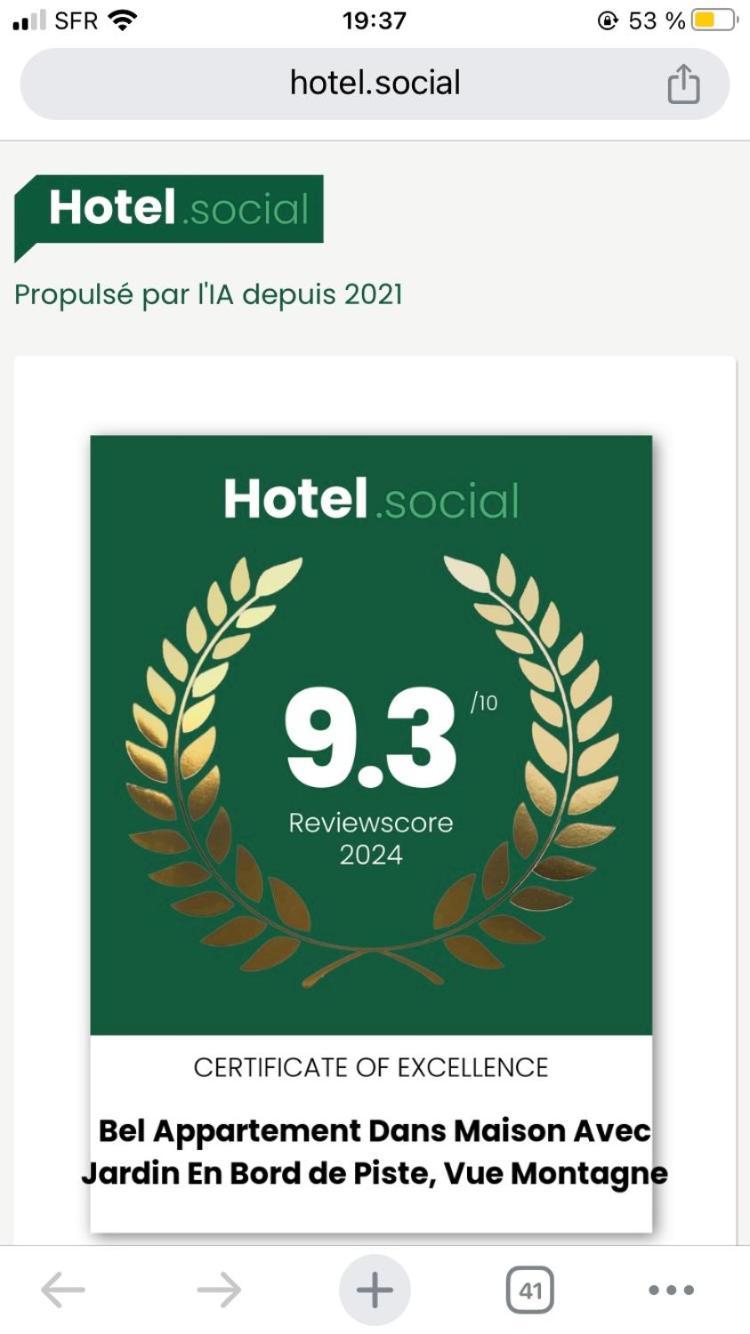 Logement Mansarde Dans Maison Avec Jardin En Bord De Piste, Vue Montagne Les Houches Zewnętrze zdjęcie