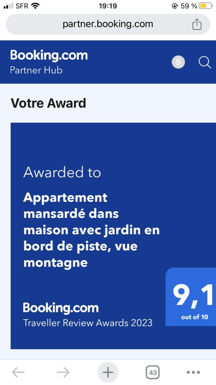 Logement Mansarde Dans Maison Avec Jardin En Bord De Piste, Vue Montagne Les Houches Zewnętrze zdjęcie